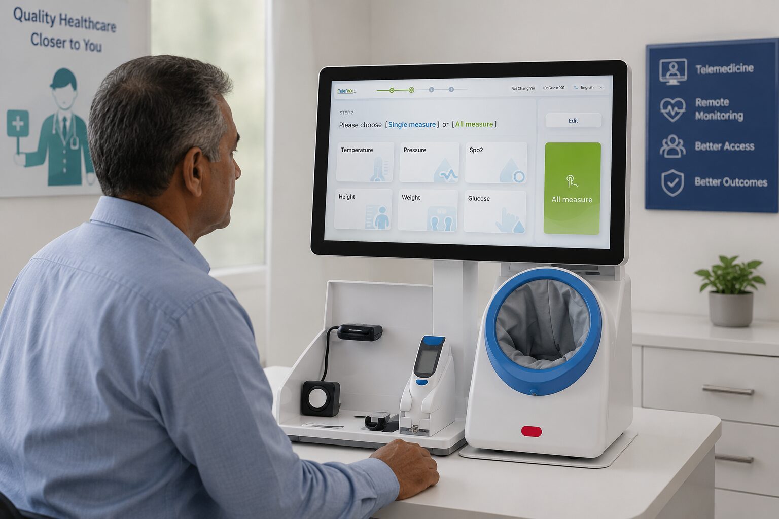 Doctor is monitoring Patient health in EHR Dashbaord
